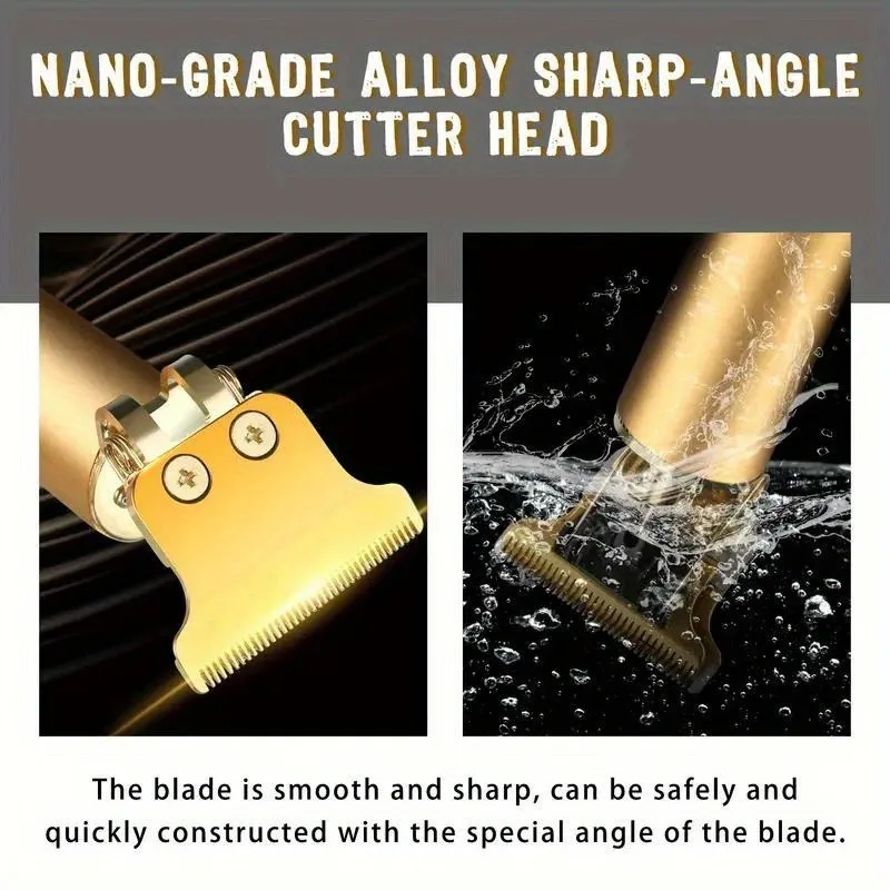 Alat Cukur Rambut Elektrik T9 USB Rechargeable Tanpa Kabel, Mesin Potong Rambut, Pencukur Jenggot, Kit Potong Rambut, Gunting Dorong Elektrik