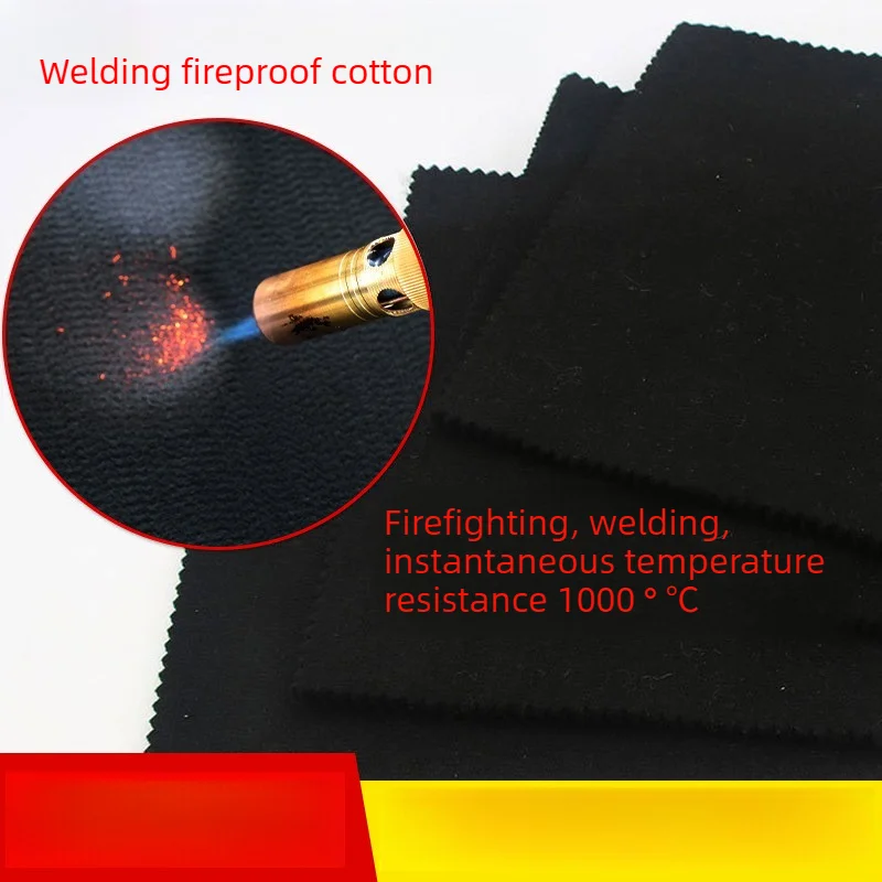 Fireproof Pad Black Welding Protective Blanket Insulation Pad High-Temperature Working Pad 30 * 20cm Fireproof Durable Camp