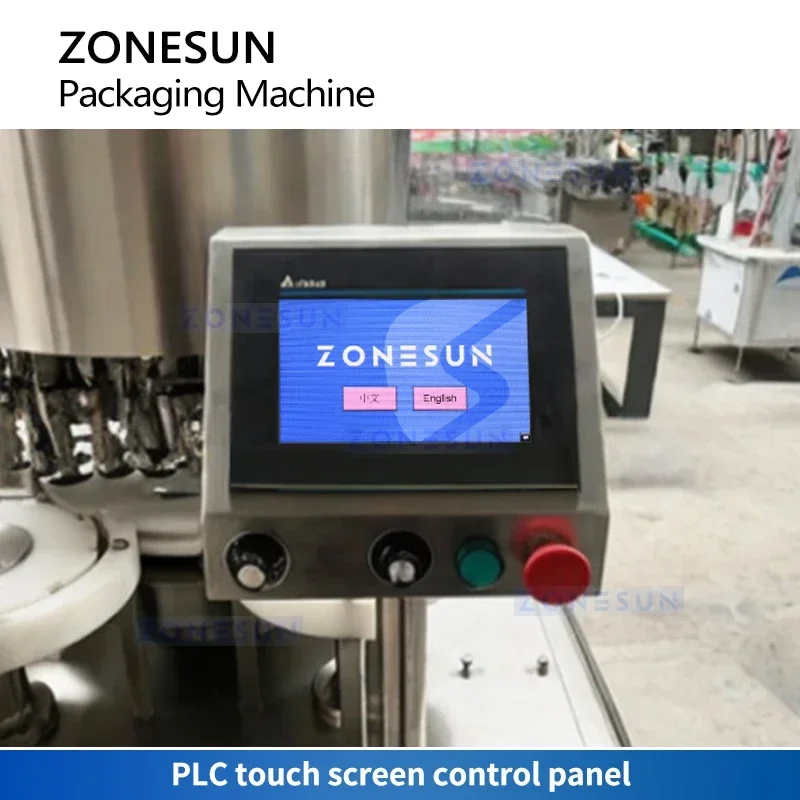 ZONESUN Macchina automatica per il riempimento e la sigillatura dei fiale Bottiglie di fiale Soluzioni orali Attrezzatura per l'imballaggio ZS-AFC12P