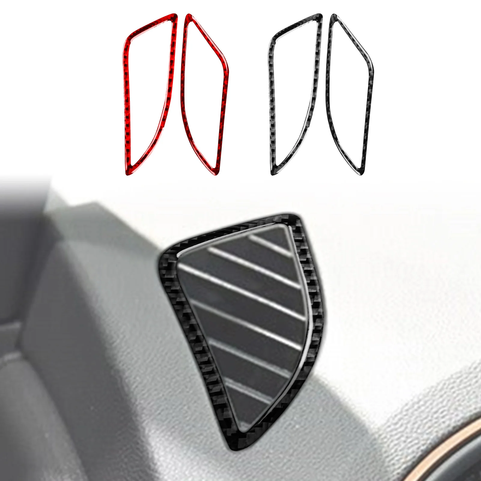 Real Soft Carbon Fiber Sticker For Seat Leon 2013 2014 2015 2016 2017 2018 2019 2020 Car Air Outlet Instrument Panel Trim