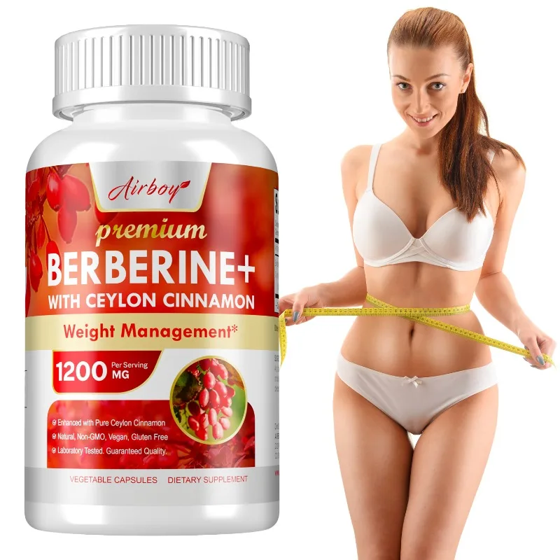 

Berberine with Ceylon Cinnamon - Weight Management, Support Heart and Cardiovascular Health, Enhance Immunity, Non-GMO