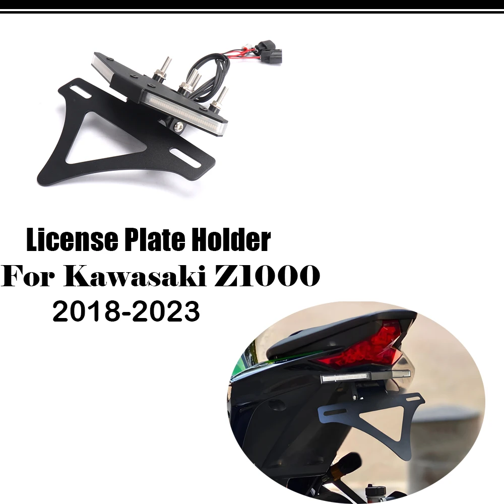 

Motorcycle LED Tail Stop Light Integrated Turn Signals Brake License Plate Bracket For Kawasaki Z1000 Z 1000 2018-2023