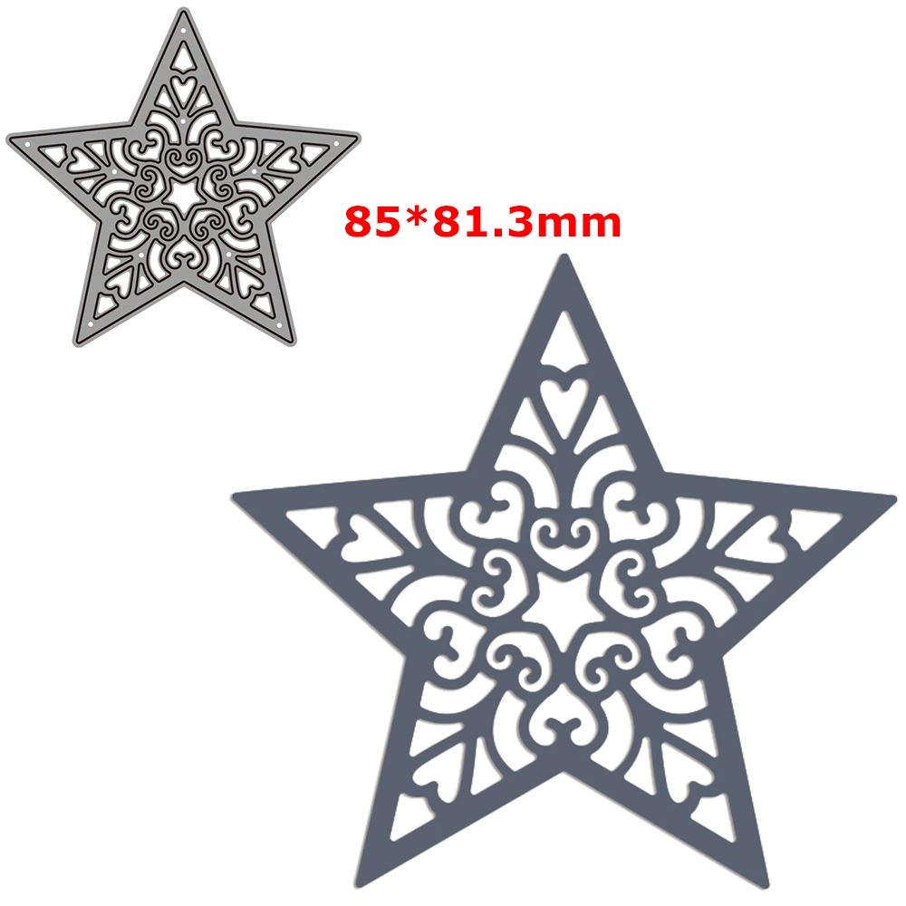 1pc Five-Pointed Star Metal Cutting Dies Knife Diy Scrapbooking Paper Card Craft Decor Album Making Template 2022 Hot Sale