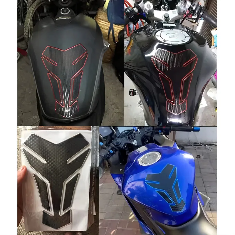 صالح لل MT MT-07 MT-09 MT07 MT09 FZ-07 FZ-09 خزان الوقود ملصق غطاء الوسادة دراجة نارية الزخرفية ملصق لاصق لامع ورائع