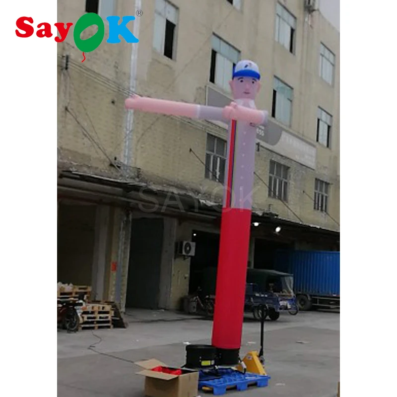 5mh Inflatable Puppet Dancer With Hand Moving/air Dancers For Gas Station/business/opening Ceremony/amusement Park