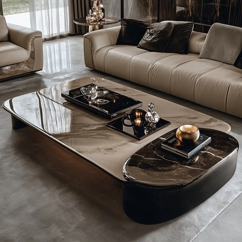 

Simple high-end microcrystalline stone coffee table, light luxury tea table