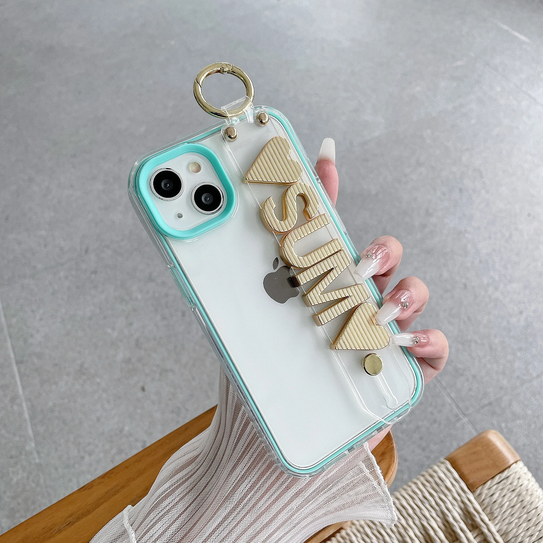 

Персонализированный чехол для телефона ярких цветов с буквами и именем для iPhone 14pro max 11 12 14Pro 15promax 16promax 16pro