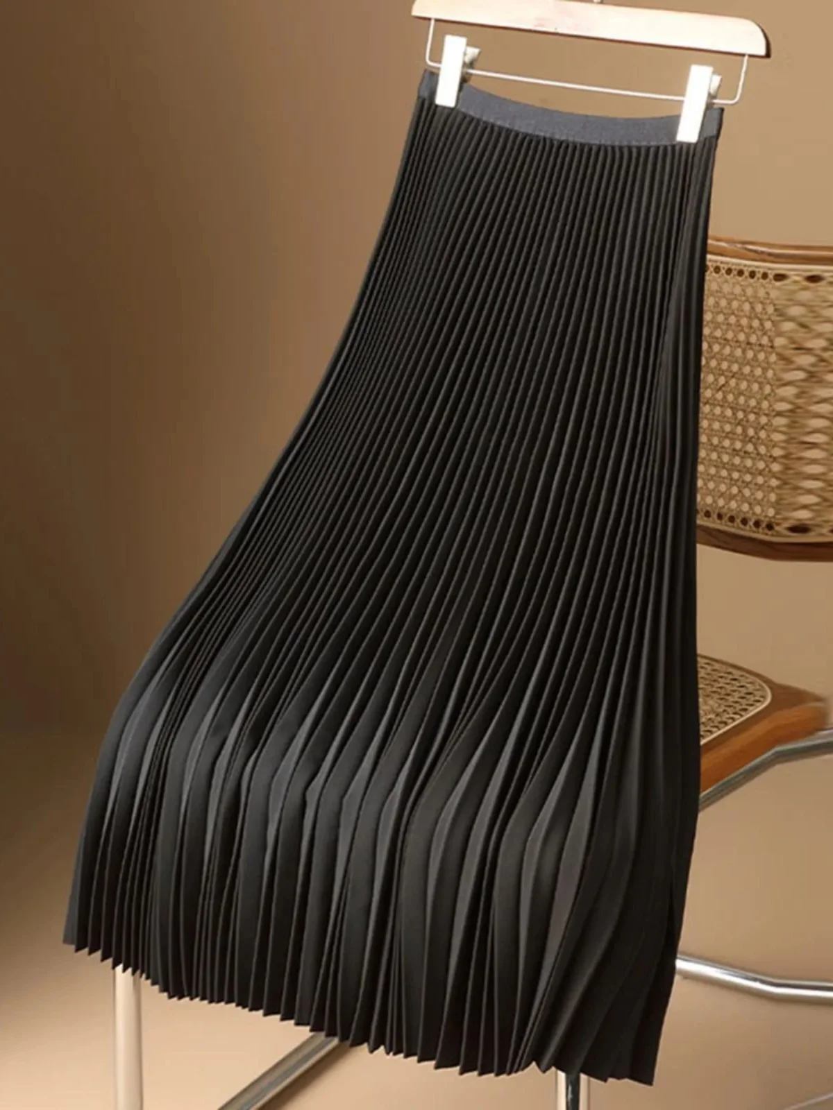 

Плиссированная юбка с высокой талией, женское цветное трапециевидное платье Dr Street Sle Faion для девочек, однотонное платье с высокой талией