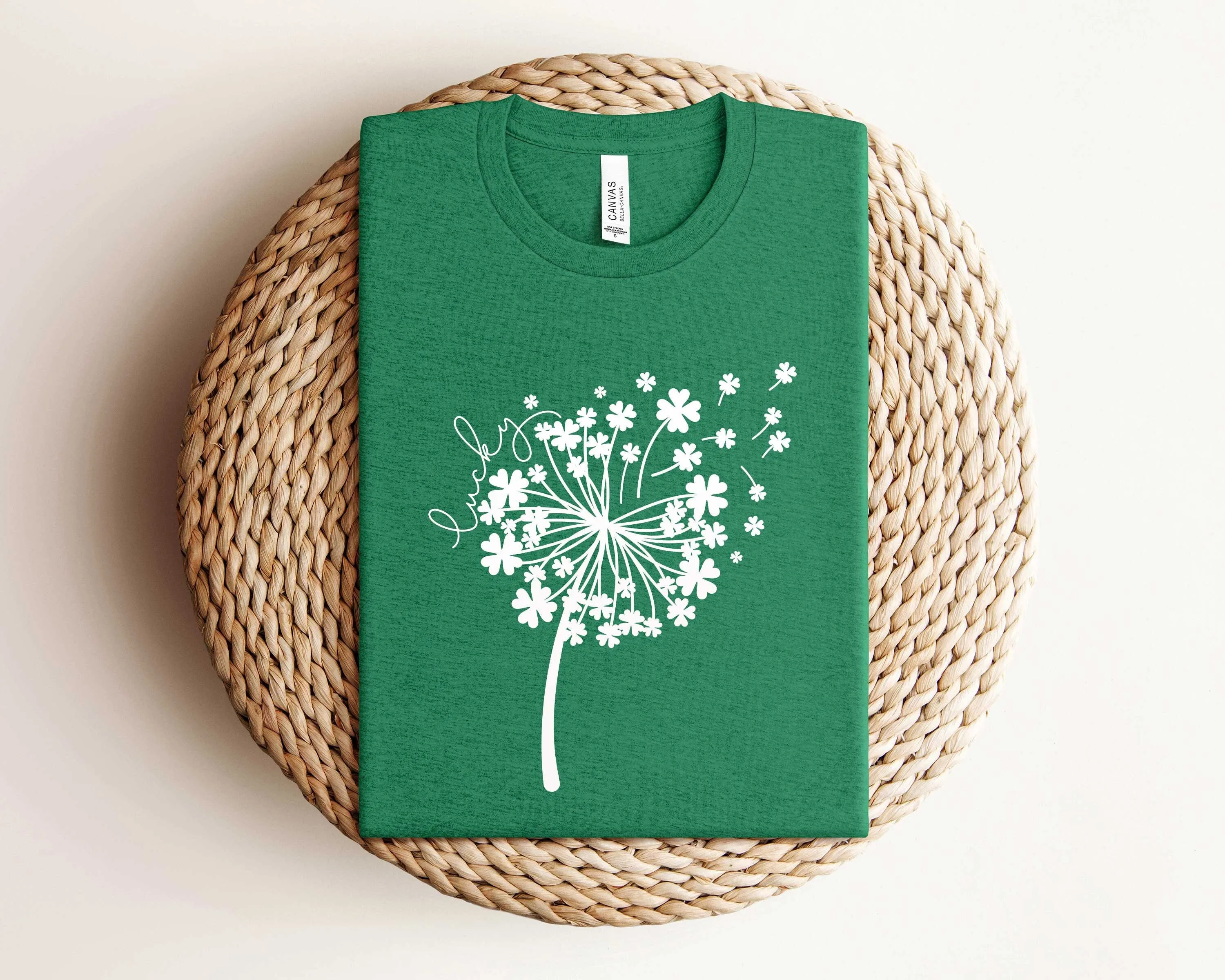 St Patricks Day Dandelion T Shirt Shamrock Sweater Patrick Lucky Clover Dandelions Irish