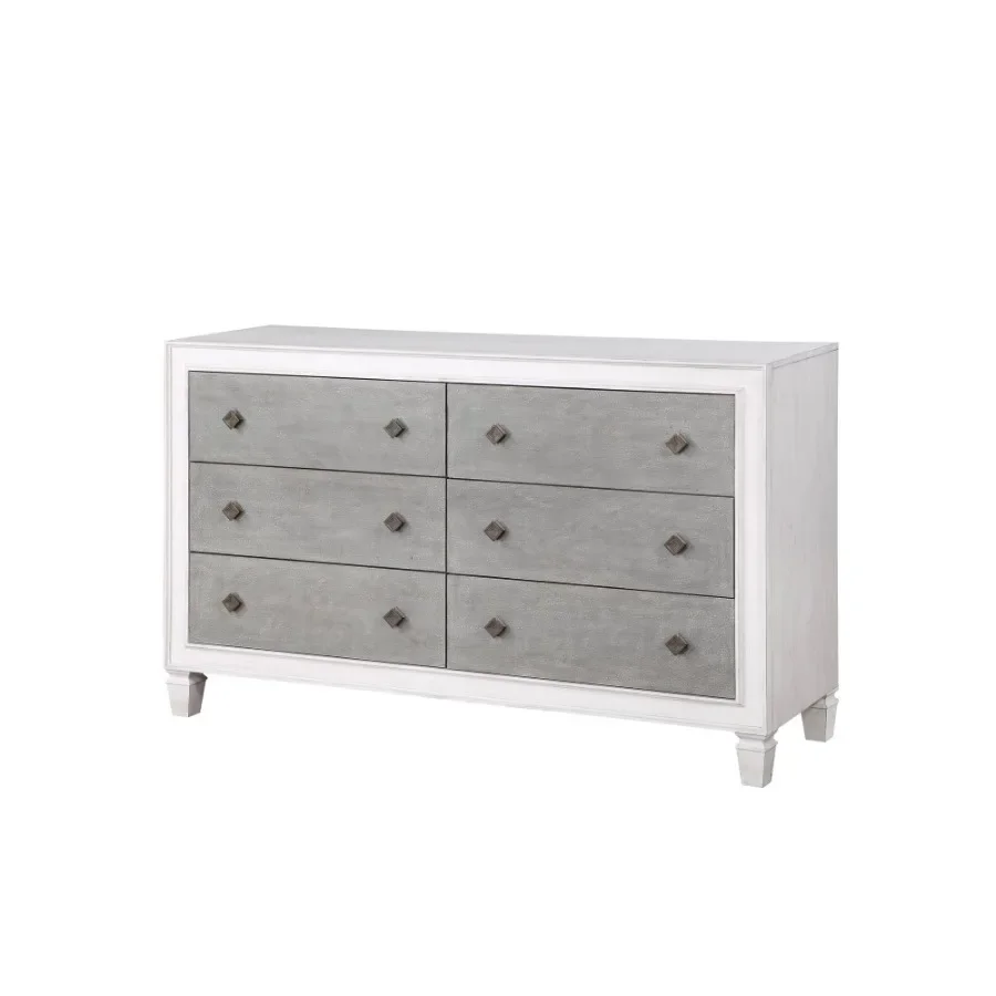 

Katia Rustic Gray and Weathered White Finish Dresser