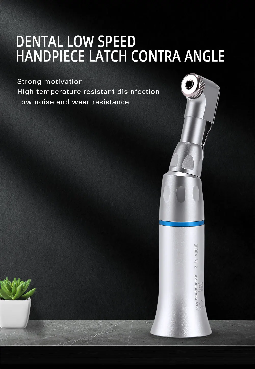 AZDENT Dental Niedrigdrehzahl-Handstück Gerades Handstück Winkelstück Passend für E-Typ Luftmotoren Zahnmedizinisches Instrument – Detail 19