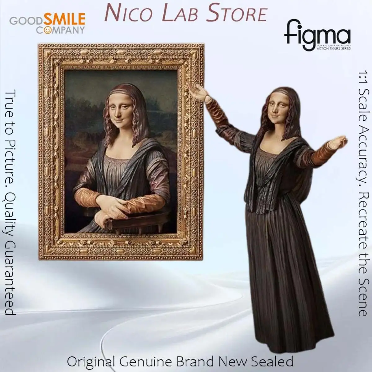 Original In Stock Good Smile Figma Mona Lisa Figure Anime Dthe Table Museum Genuine Action Model Boxed Toy