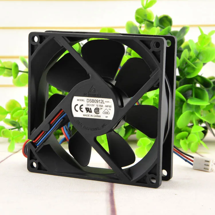 New For Delta DSB0912L 9225 12V 0.15A 9.2CM Ultra-Silent Chassis Computer Fan