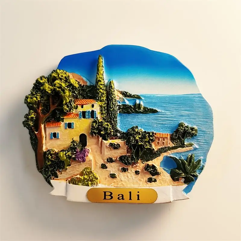 

Indonesia Bali Creative Tourism Seascape Villa Commemorative Decoration Crafts Magnetic Refrigerator Sticker Collection