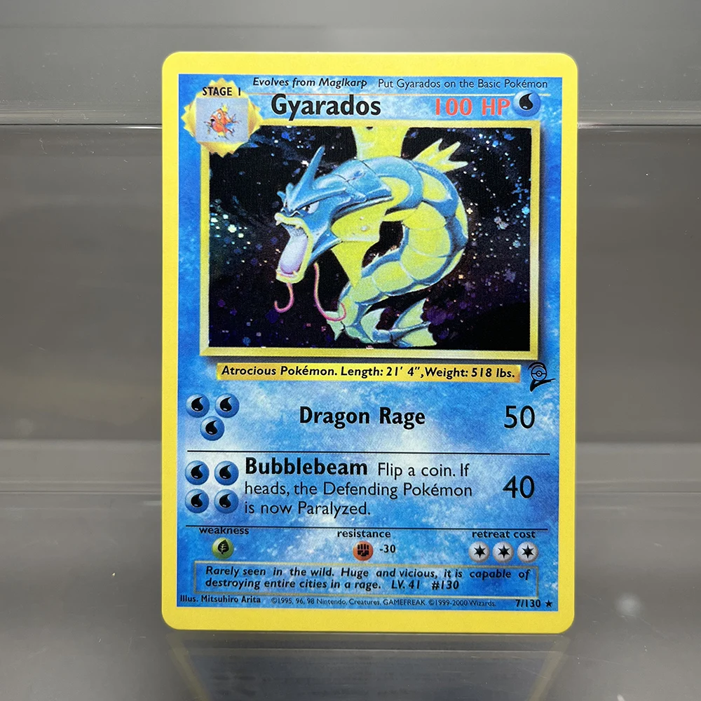 1996 Pokémon Elsőrangú holografikus kártyák Morogva dragonite clefairy gyarados Műkődés Gyűjtés kártyák PTCG Helyettes kártyák