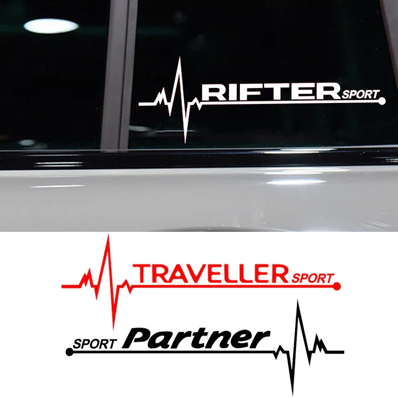 2Pcs Car Window Vinyl Sticker Decals Accessories For Peugeot Rifter Partner Traveller