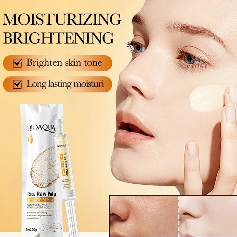 

Rice Water Gloss Essence Moisturizing Brightening Facial Serum Anti-aging Reduce Wrinkles Fade Fine Lines Skincare Products