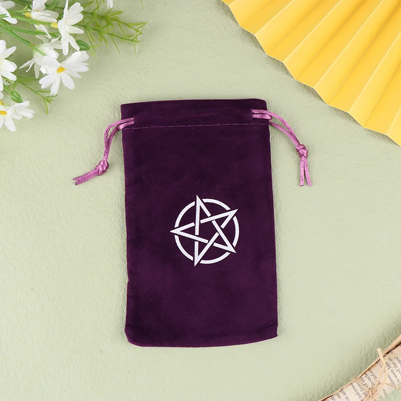 1Pc Velvet Tarots Oracle Cards Storage Bag Runes Constellation Witch Divination Accessories Jewelry Dice Bag Drawstring Pouch
