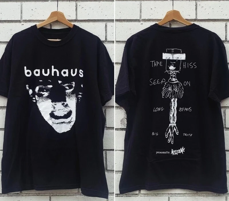 Camiseta Bauhaus de los años 90 con estampado de doble cara, clásica, negra, de manga corta, regalo para fanáticos, retro, conmemorativa, tallas S-4XL, camiseta estampada para hombre