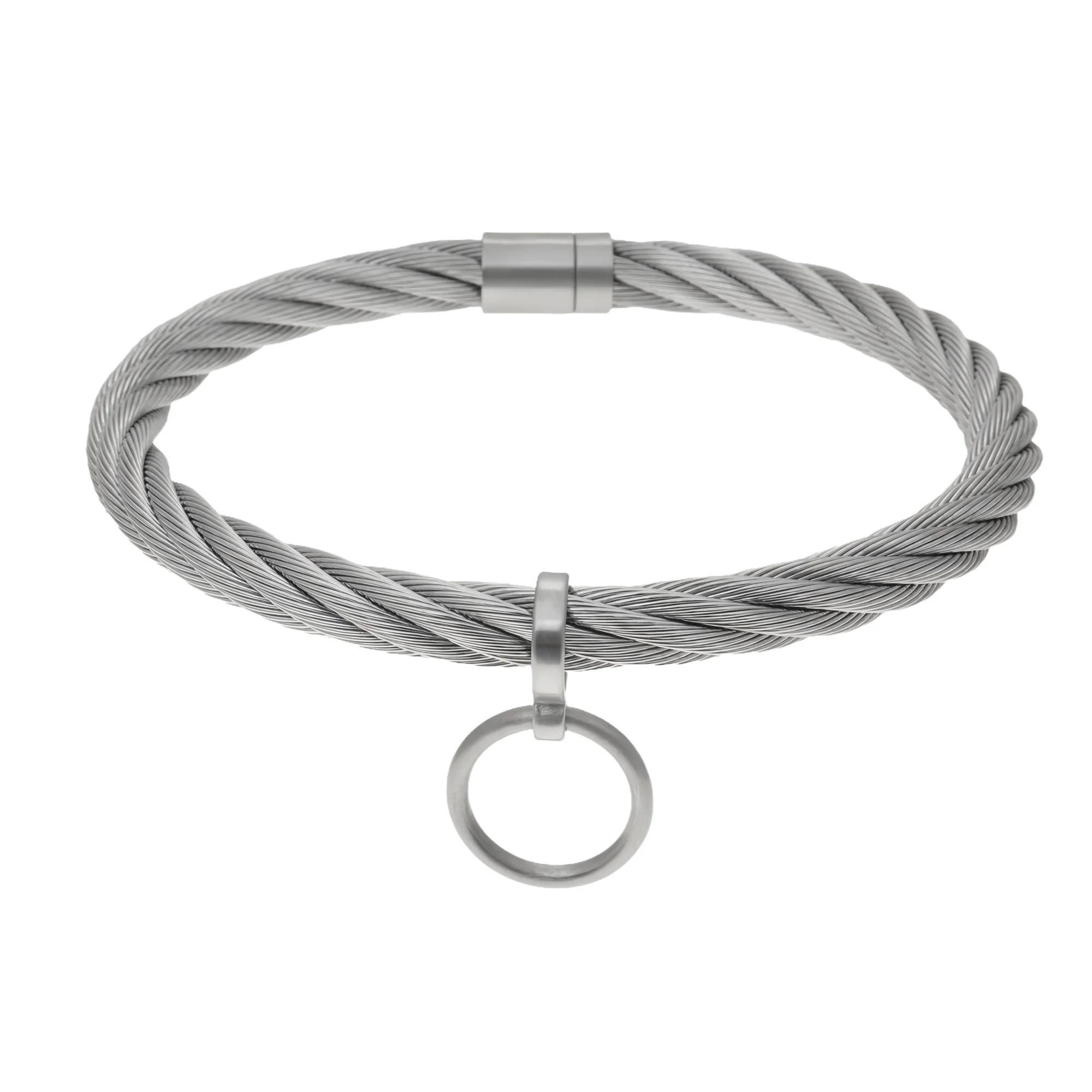 

Wirerope воротник раба из нержавеющей стали, запираемое колье, женское ожерелье, модные украшения