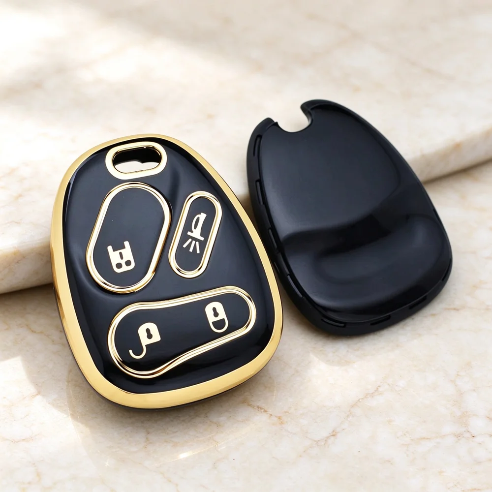Soft TPU Remote Car Key Case for Chevrolet Avalanche Cadillac Escalade Hummer H2 Key Cover Protector Keychain Auto Accessories