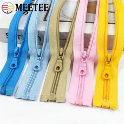 10 pezzi Meetee 5 #   70 cm/80 cm Cerniera in nylon Singolo Open-End Chiusura automatica Zip per giacca Abbigliamento sportivo Cucire cerniere Materiale cerniera per indumenti fai da te
