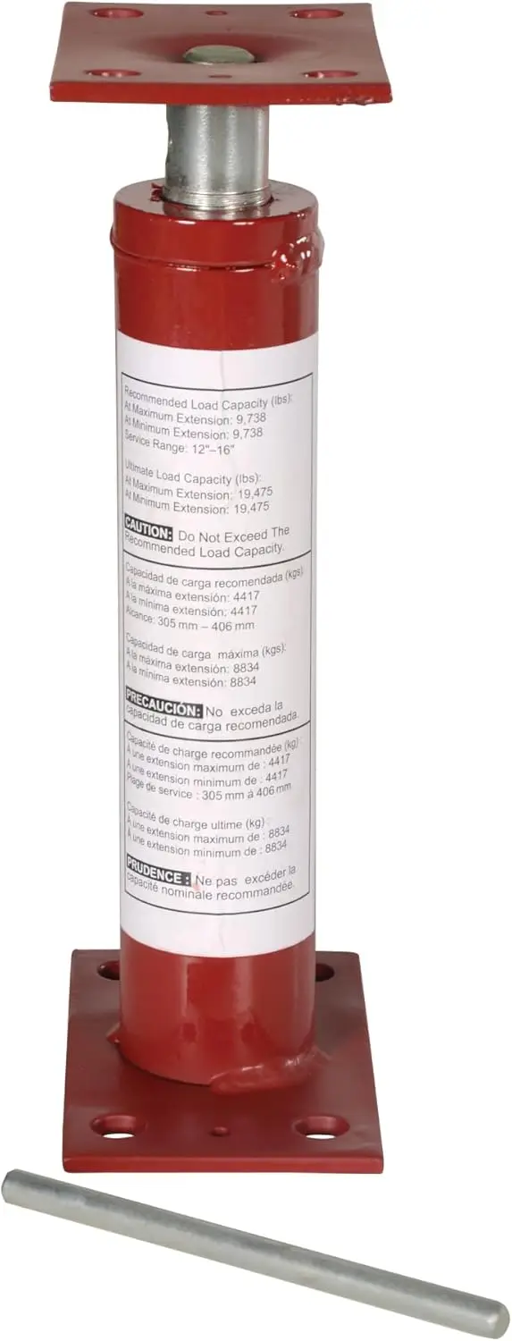 

Домкрат напольный усиленный, максимальная высота подъема 16 дюймов, грузоподъемность 9738 фунтов, красный — идеально подходит для использования в подвале и гараже