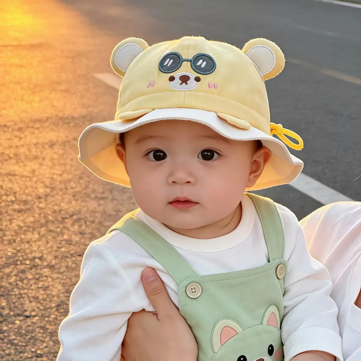 Baby Hat for Spring and Autumn, Lightweight Sun Protection Cap for Boys, Stylish Adjustable Fisherman Hat for Infants and Toddle view 3