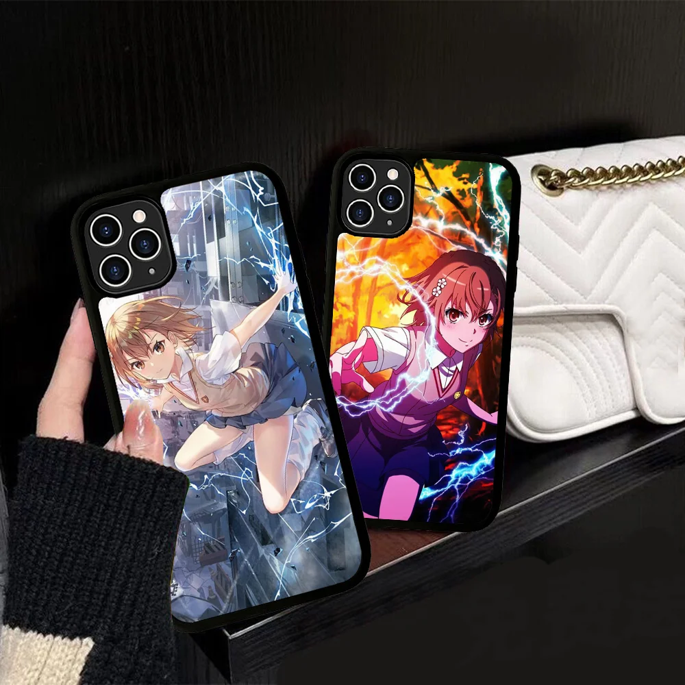 Anime M-Misaka Mikoto Cute Phone Case Silicone PC+TPU For For IPhone 11 12 13 14 15 16 Plus Pro Max Cover