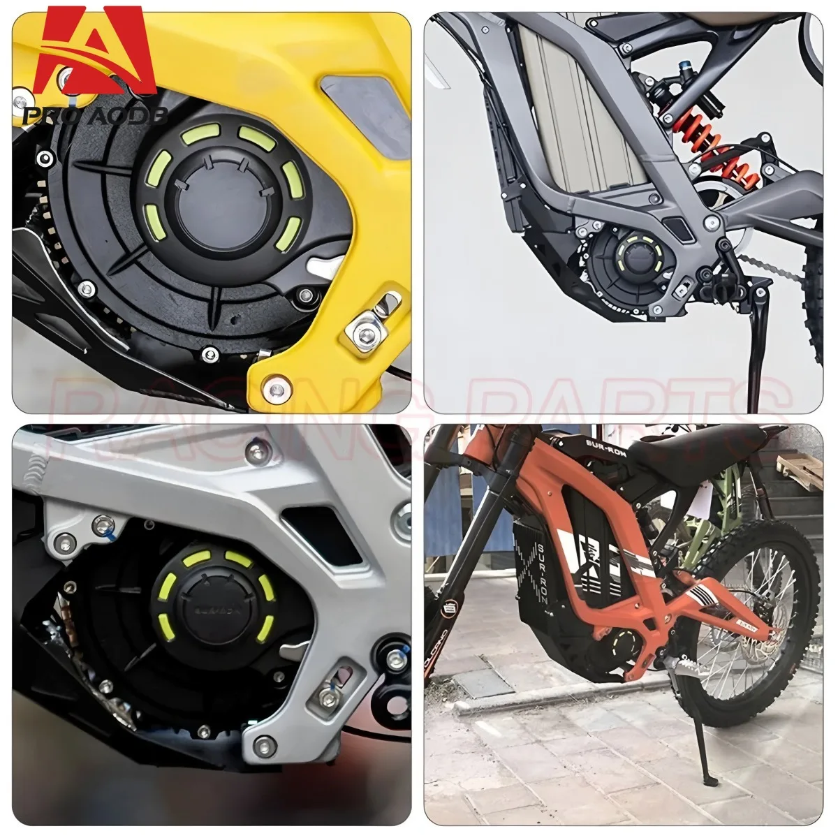 Electric Cross Country Bike Engine Case Saver Cover Carbon Fiber Motor Pulley Guard for Sur-Ron Light Bee S and Light Bee