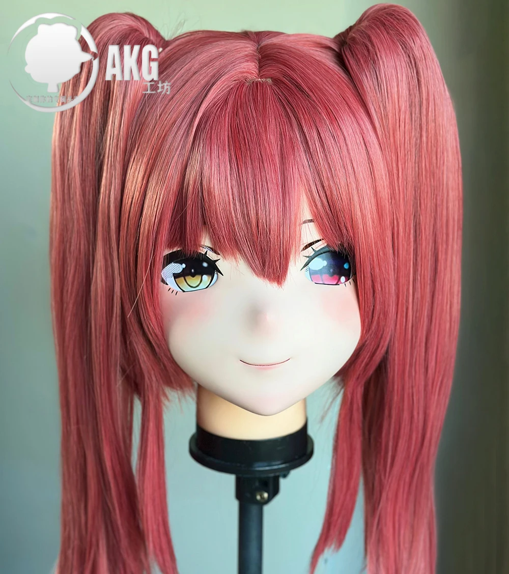 

Customize Character Female/Girl Resin Kig Full Head With Lock Anime Cosplay Japanese Anime Kigurumi Mask