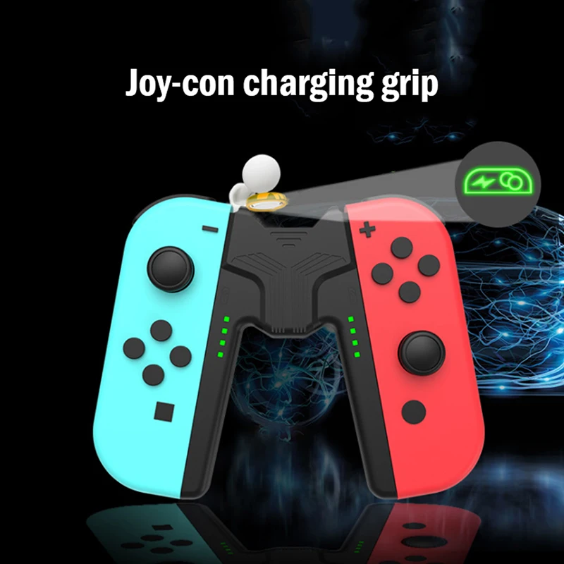 1pc Charging Station Gaming Grip Handle Controller For Nintend Switch Charging Grip Joy-Con Holder