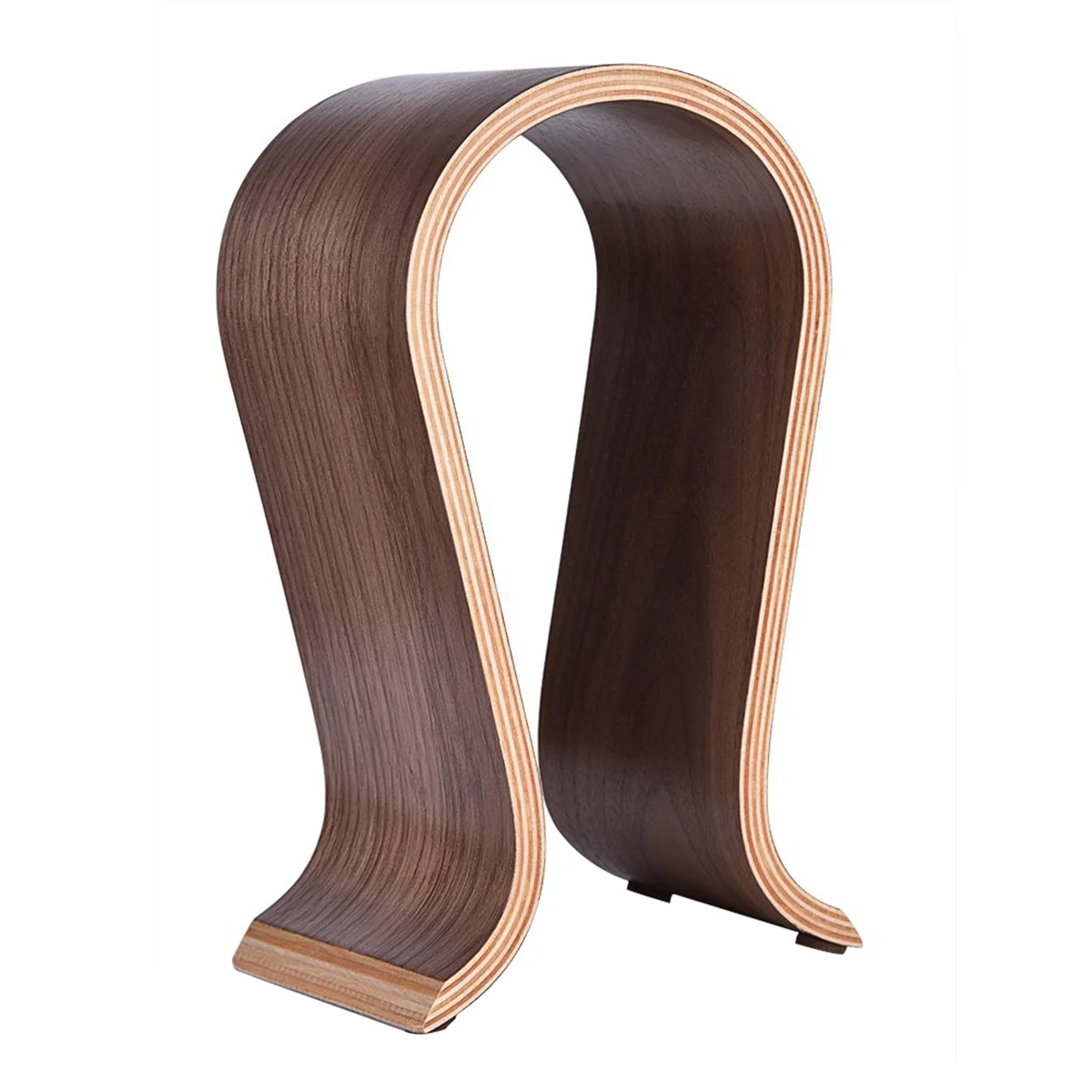 U Shape Headset Stand, Wooden Headphones Headset Holder Hanger Desk Headset Display Shelf Rack, for On-Ear Headphones