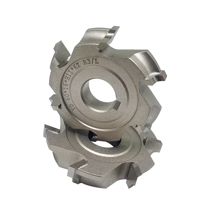 

1 Pair (L+R) Fine Trimming Cutter for QINGDAO Edge Banding Machine 60*16*H11*6Z-R1.5/2/3