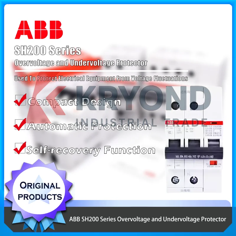 

ABB SH200 Защита от повышенного напряжения с самовосстановлением обеспечивает надежность защиты. Безопасная стабильная работа. Оригинальный продукт.