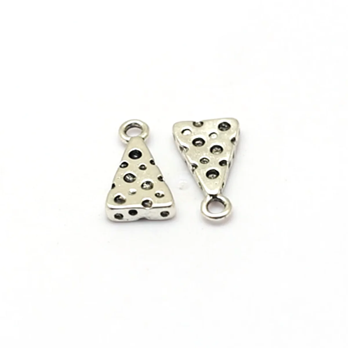 

100Pcs Alloy Cheese Wedge Food Snack Charms Pendants For Jewelry Making Bracelet DIY Accessories 8x18mm A-0100D