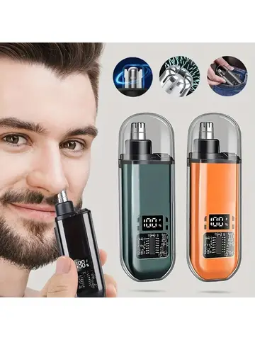 Nose Ear Hair Trimmer for Men - USB C Rechargeable Portable Fast Charge, Compact Grooming Kit