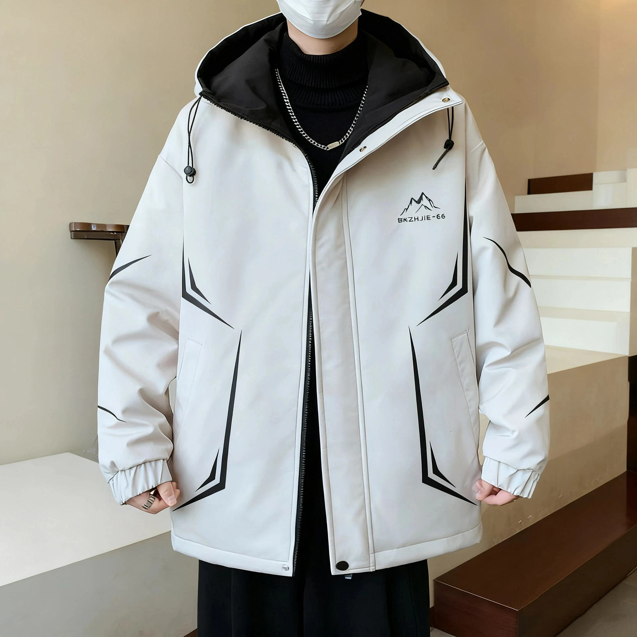 

Мужская универсальная куртка, теплая рабочая одежда с капюшоном, пальто с толстой подкладкой, классическая стильная куртка для подростков, уличная модная верхняя одежда