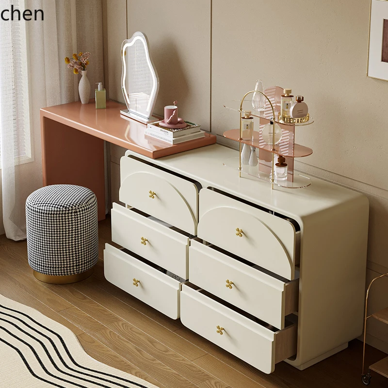 HSN dresser bedroom small solid wood integrated cosmetic cabinet cosmetic table