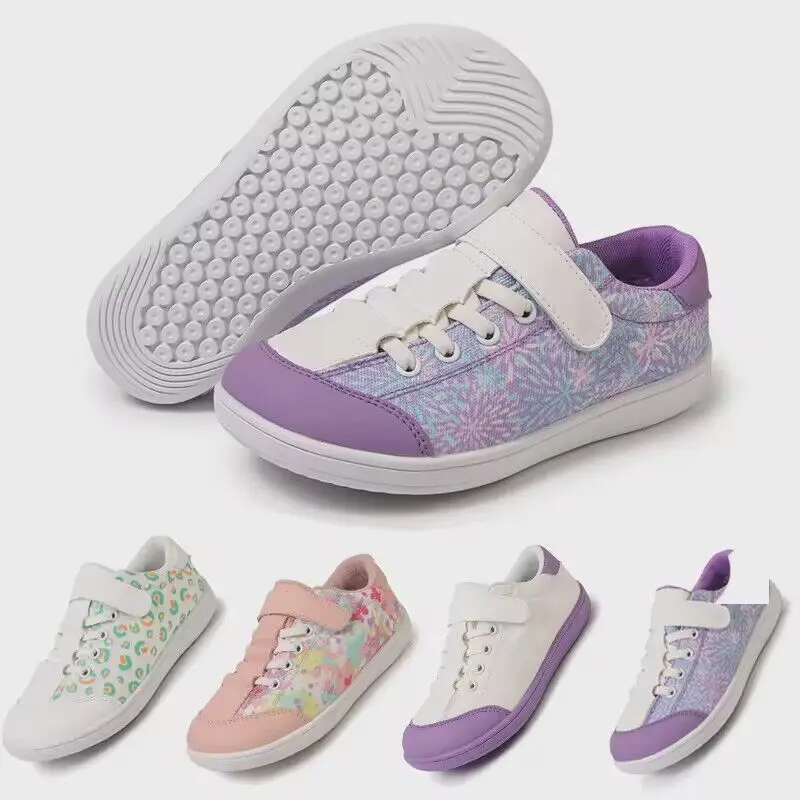 

New children's wide version anti slip breathable shoes, minimalist sports shoes for boys and girls, with minimal wear and tear