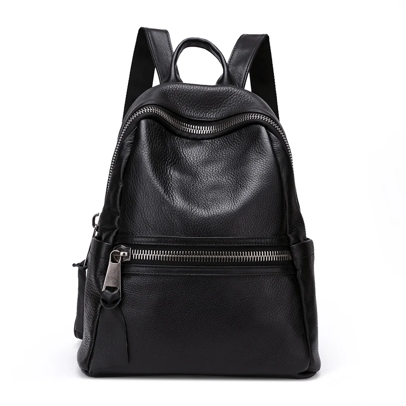 women\'s Backpack soft leather women\'s bag simple 2022 new fashion large-capacity first layer cowhide backpack large