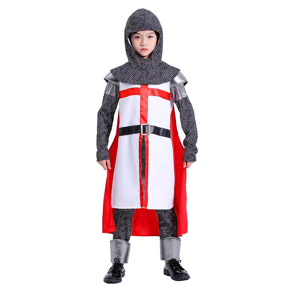 Kids Crusader Medieval Knight Costume For Halloween Book Week