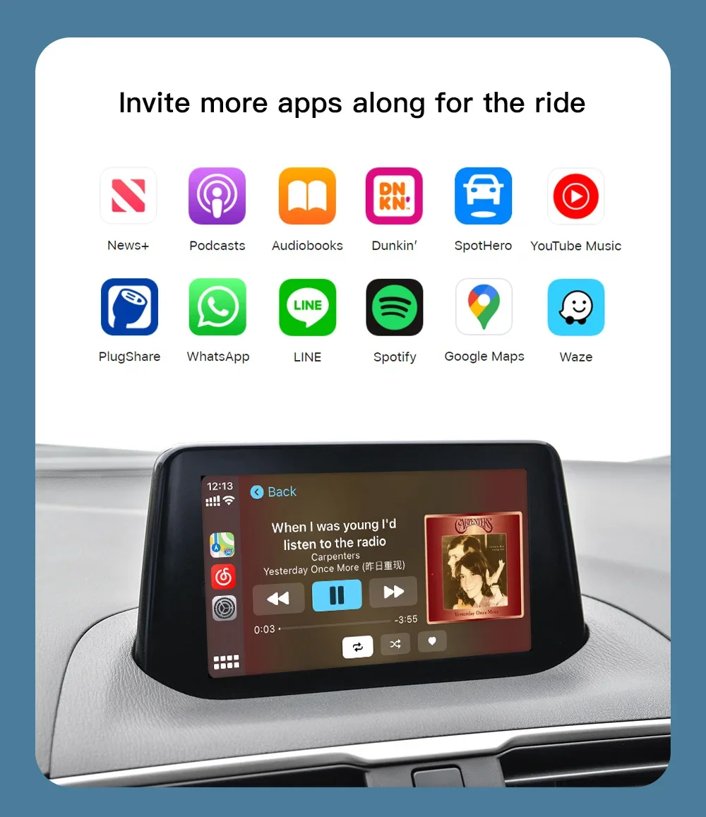 Fast Charging Apple CarPlay Android Auto Adapter UBS Hub OEM for Retrofit Mazda 2 3 6 CX30 CX5 CX8 CX9 MX5 TK78669U0C Kit