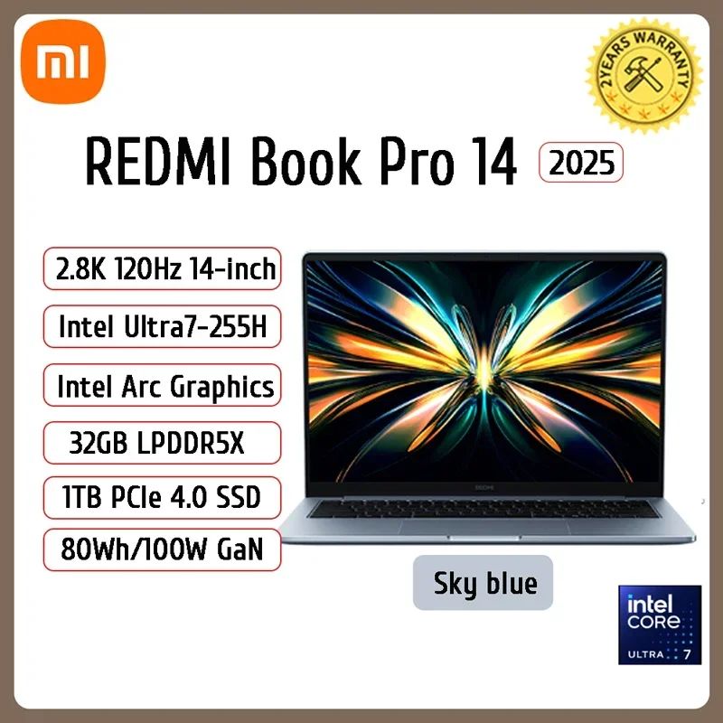 Xiaomi REDMI Book Pro 14 Laptop 2025 Ultra5-225H/Ultra7-255H/ 16GB