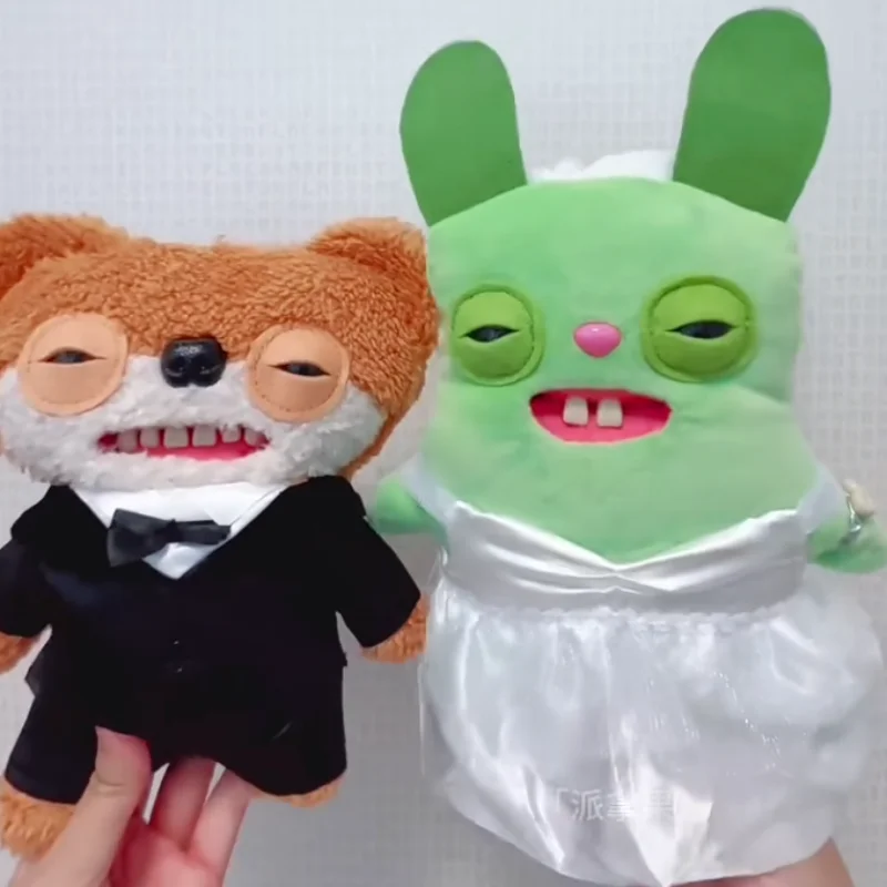 2026년 신제품 푸글러 웨딩 데이 시리즈 수집용 봉제 인형 재미있는 못생긴 괴물 귀여운 이빨 인형 데스크탑 장식 선물