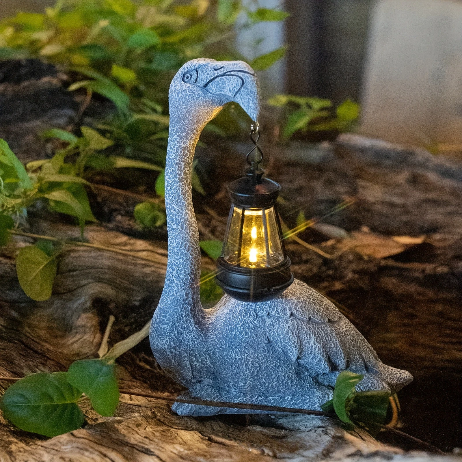 Flamingo Statue Solar LED Light Decoration Outdoor Garden Porch Courtyard Creative Resin Technology