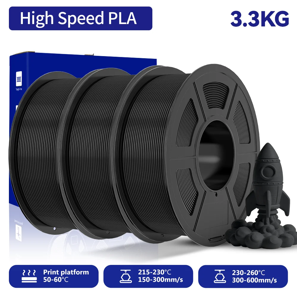 JAYO 3,3KG HS PLA 3D-Drucker-Filament 1,75mm Hochgeschwindigkeits-PLA 600mm/s Schneller Druck & Hohe Zähigkeit 3D-Druckmaterialien für 3D-Drucker