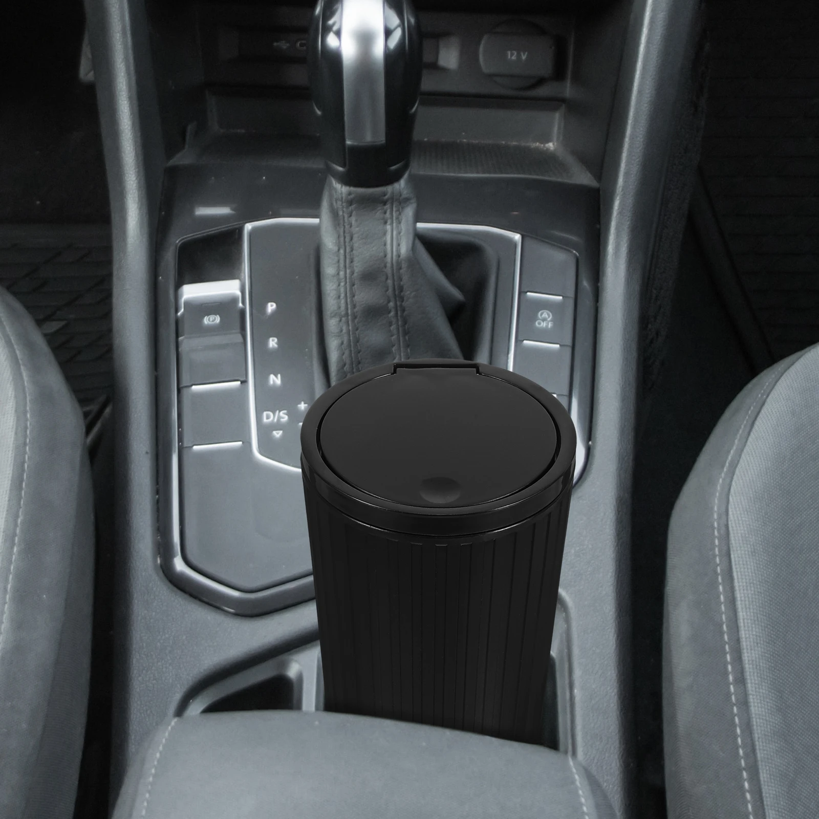 

Car Trash Can with Lid for Automotive Garbage Cans Small Car Trash Bin Portable Design Easy Clean Simple Appearance