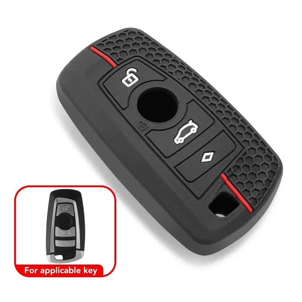 Silicone Car Remote Key Case Cover For BMW 1 2 3 4 5 6 7 Series X1 X3 X4 X5 X6 F36 F25 F26 F30 F34 F10 F07 F20 Z10 G30 F15 F16 image 2