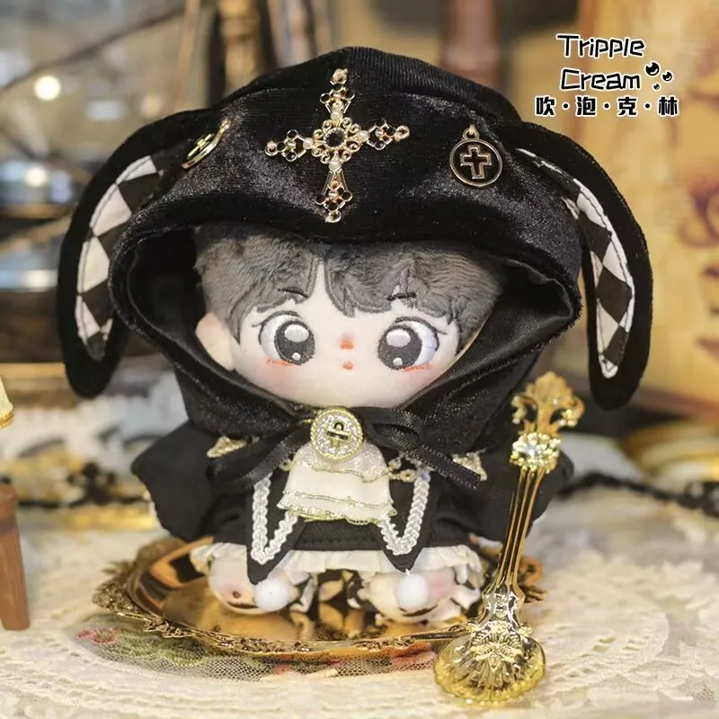 دمية قطنية 10 سم ملابس دمى 20 سم ملابس للدمى، تصميم أصلي للمراهقين، نمط رائع، داكن ورائع #3